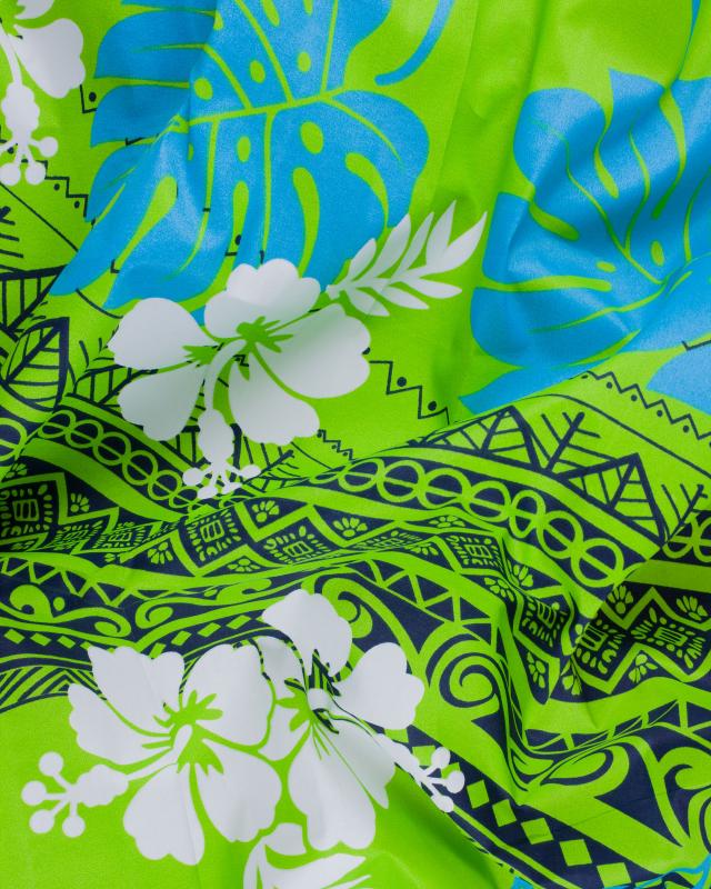 Polynesian Fabric TERENA Green - Tissushop